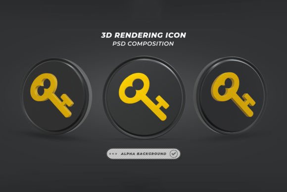 3D Render Locker Key Icon: Design & Use