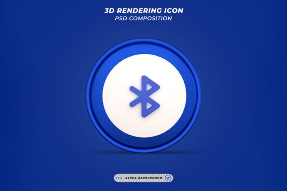 Evaluating 3D Rendering Glossy Bluetooth Icons for Modern Design Projects