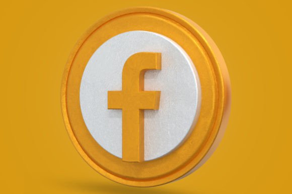 Facebook Icon in 3D Rendering Guide
