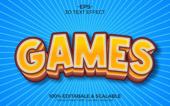 Games 3D Editable Text Effect Style