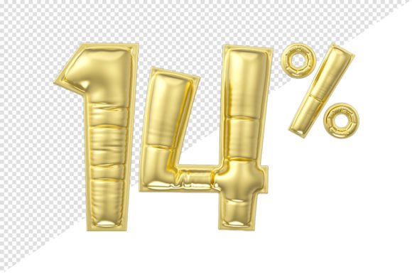 Gold Glossy Balloon: 14% Off 3D Render