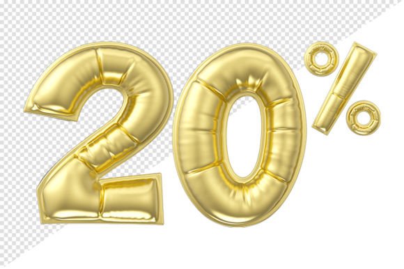 Gold Glossy Balloon: 20% Off