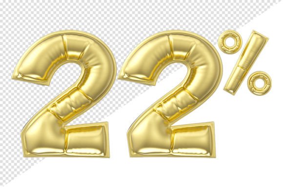 Gold Glossy Balloon: 22% Off