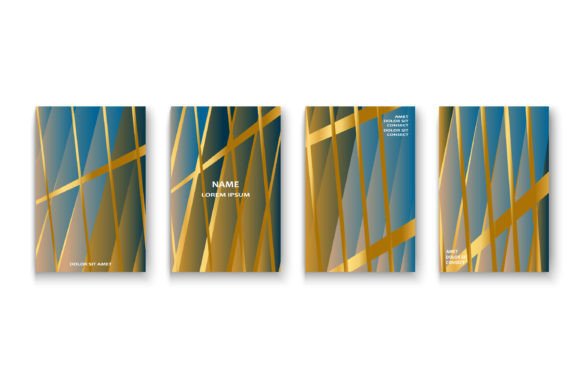 Mastering Visual Impact with the Trendy Golden Cover Template Vector Illustration