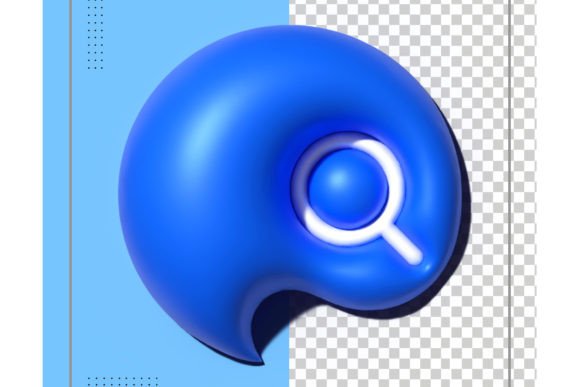 Search Icon in 3D Rendering: Elevating Digital Assets with High-Resolution Precision