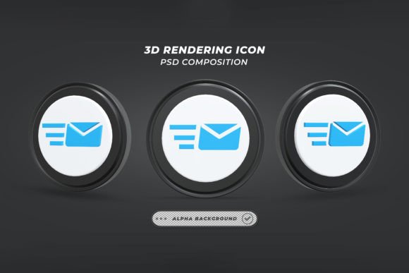 Sending Mail Icon in 3D Rendering: Elevating Digital Communication Visuals