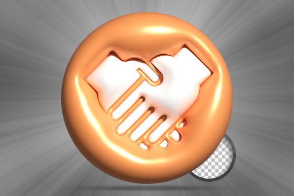 Strategic Visual Communication: Leveraging the Businessman Handshake 3d Illustration for Brand Authority