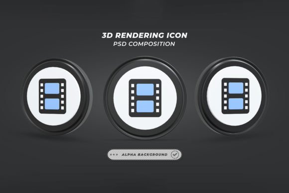 Strategic Visual Communication: Leveraging the Movie Reel Icon in 3D Rendering