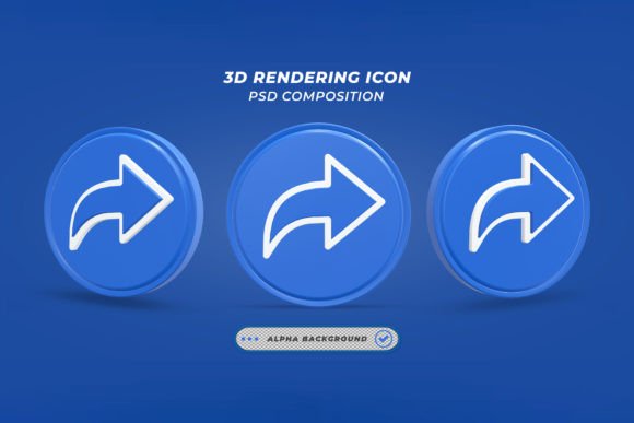 Strategic Visual Communication with the 3D Render Share Icon