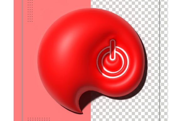 Streamlining Visual Design with a High-Resolution Power Icon in 3D Rendering