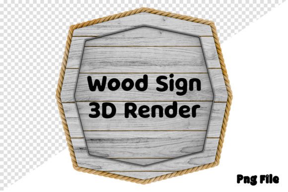 Wood Sign 3D Render: Elevate Your Brand Visuals
